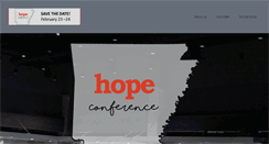Desktop Screenshot of hopeconferencearkansas.org